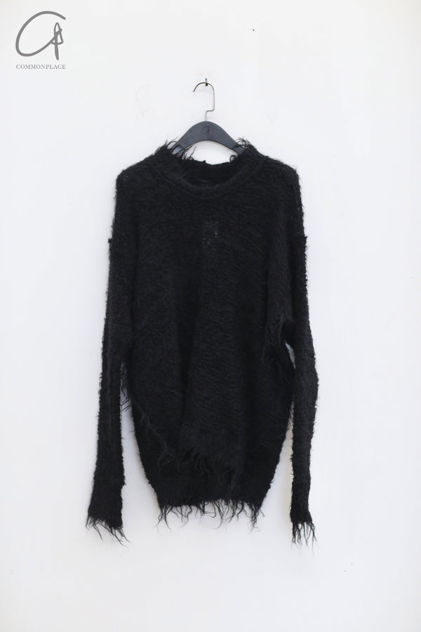 Marc Le Bihan 2705 Series Long Sleeve Golf Pullover Sweater France MLB-2705-HEI Black